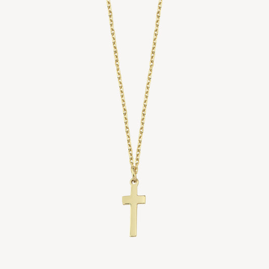 Plain Gold Cross Necklace