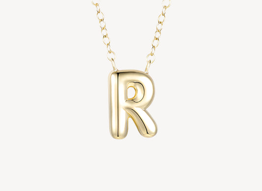 "R" Bubble Letter Necklace