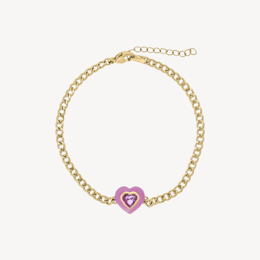 Pink Heart Bracelet
