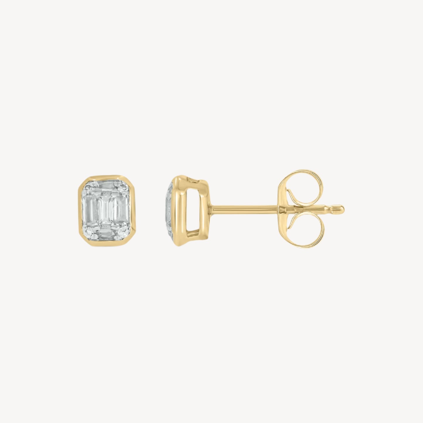 0.11 Bezel Rectangle Studs