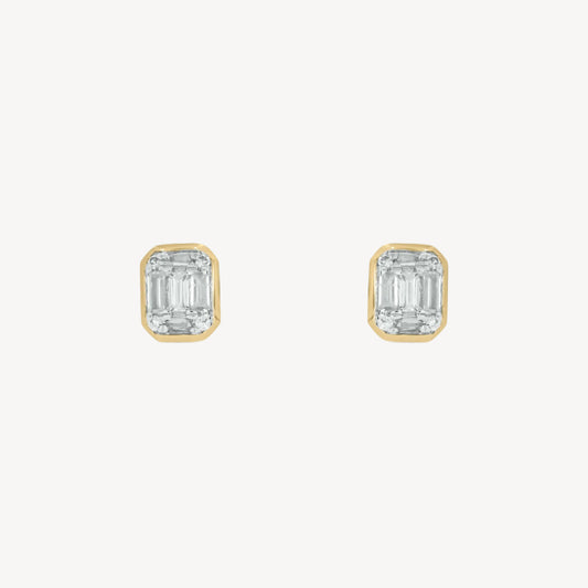 0.11 Bezel Rectangle Studs