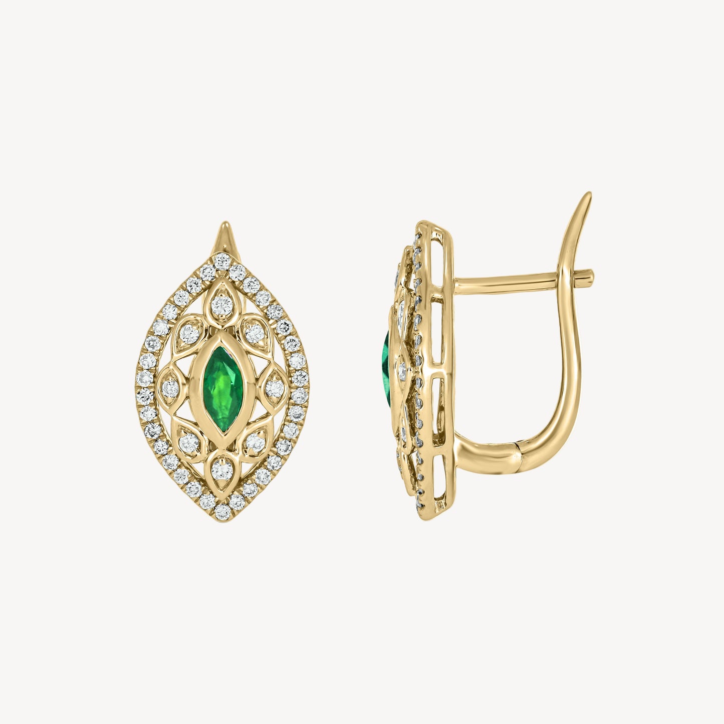 Emerald Velma Earrings