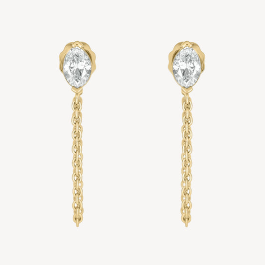 Oval Chain Earrings