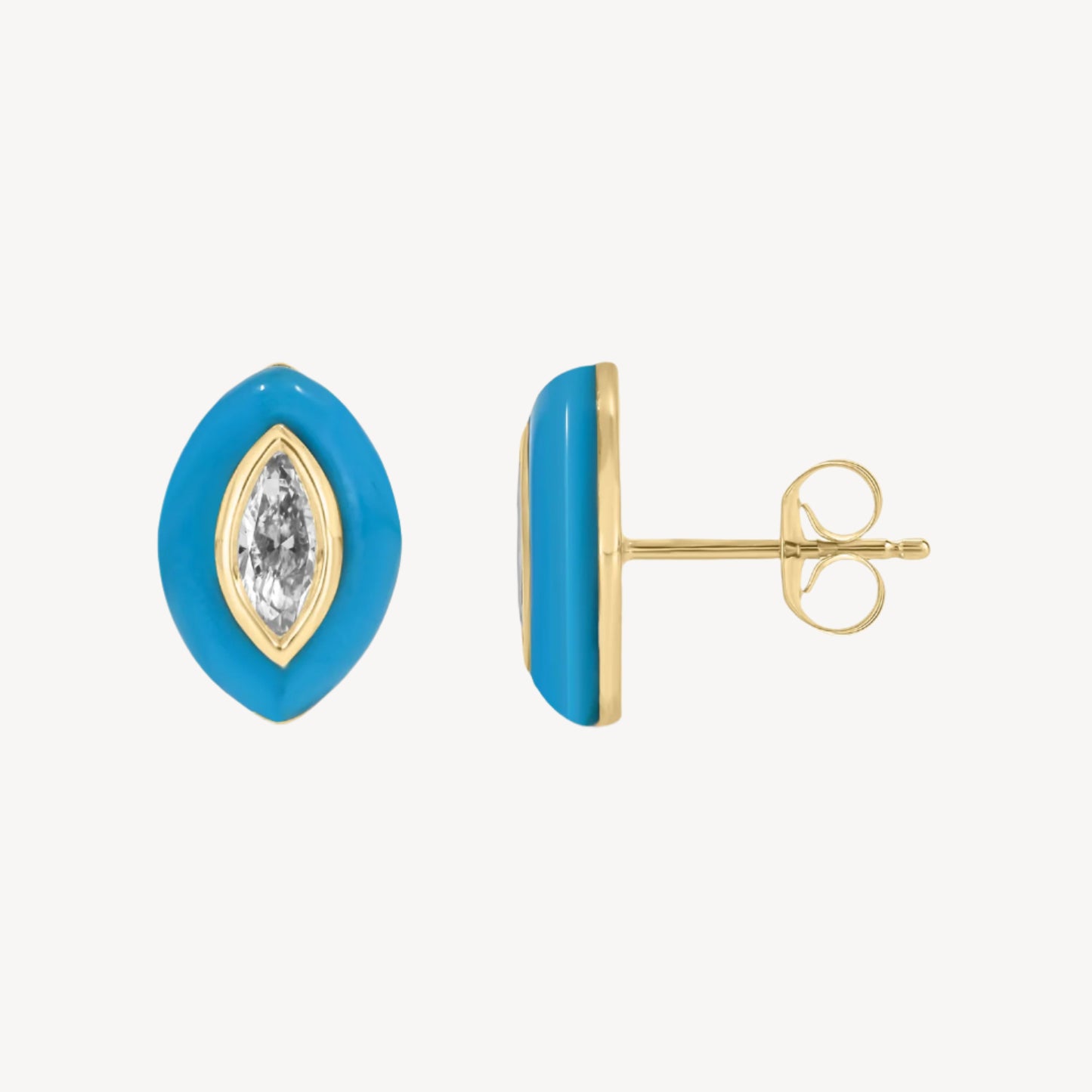Marquise Enamel Studs