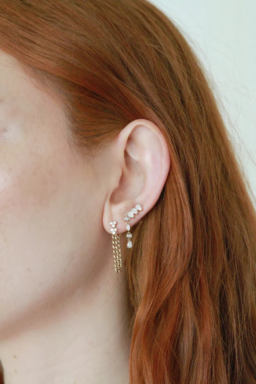 Trio Pear Studs