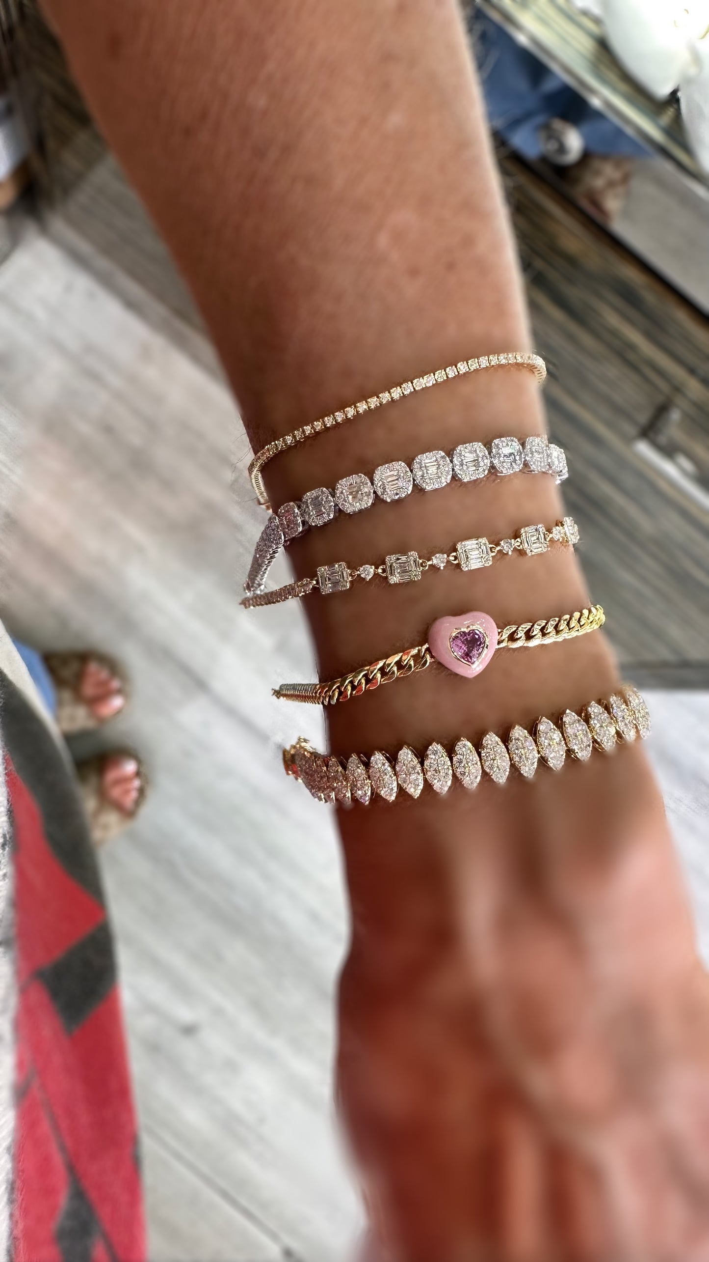 Pink Heart Bracelet