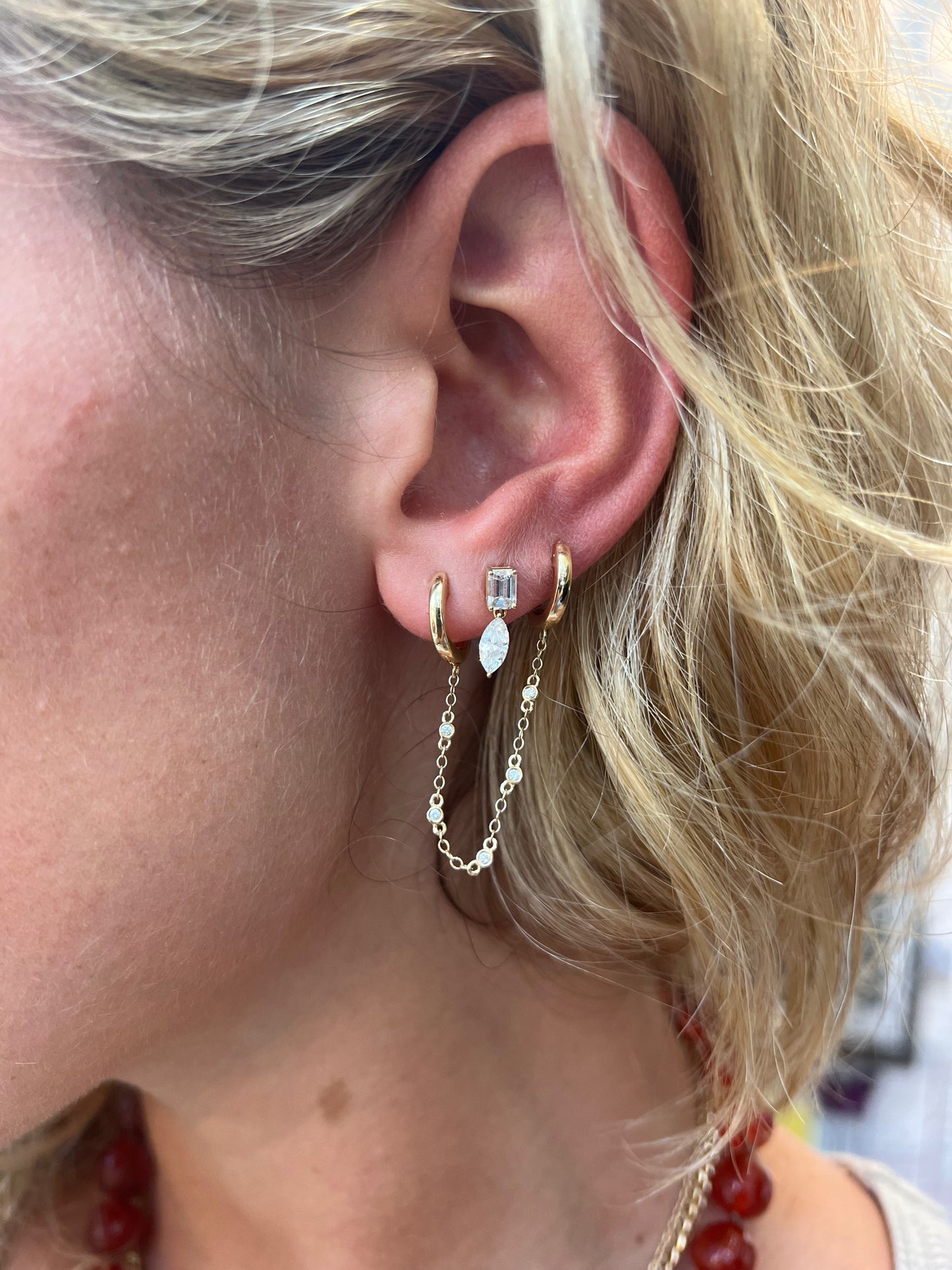 Double Hoop Single Earring
