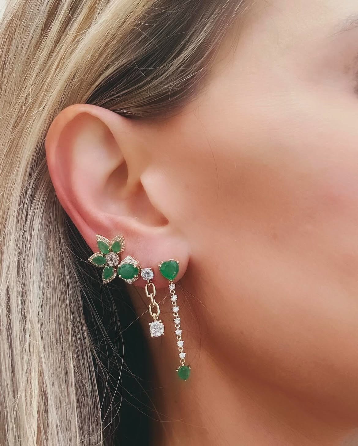 Two Hearts Earrings