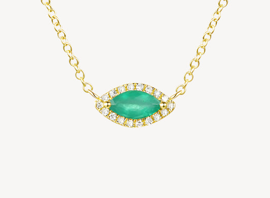 Marquise Emerald Necklace