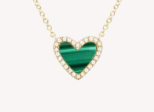 Maxi Malachite Heart Necklace