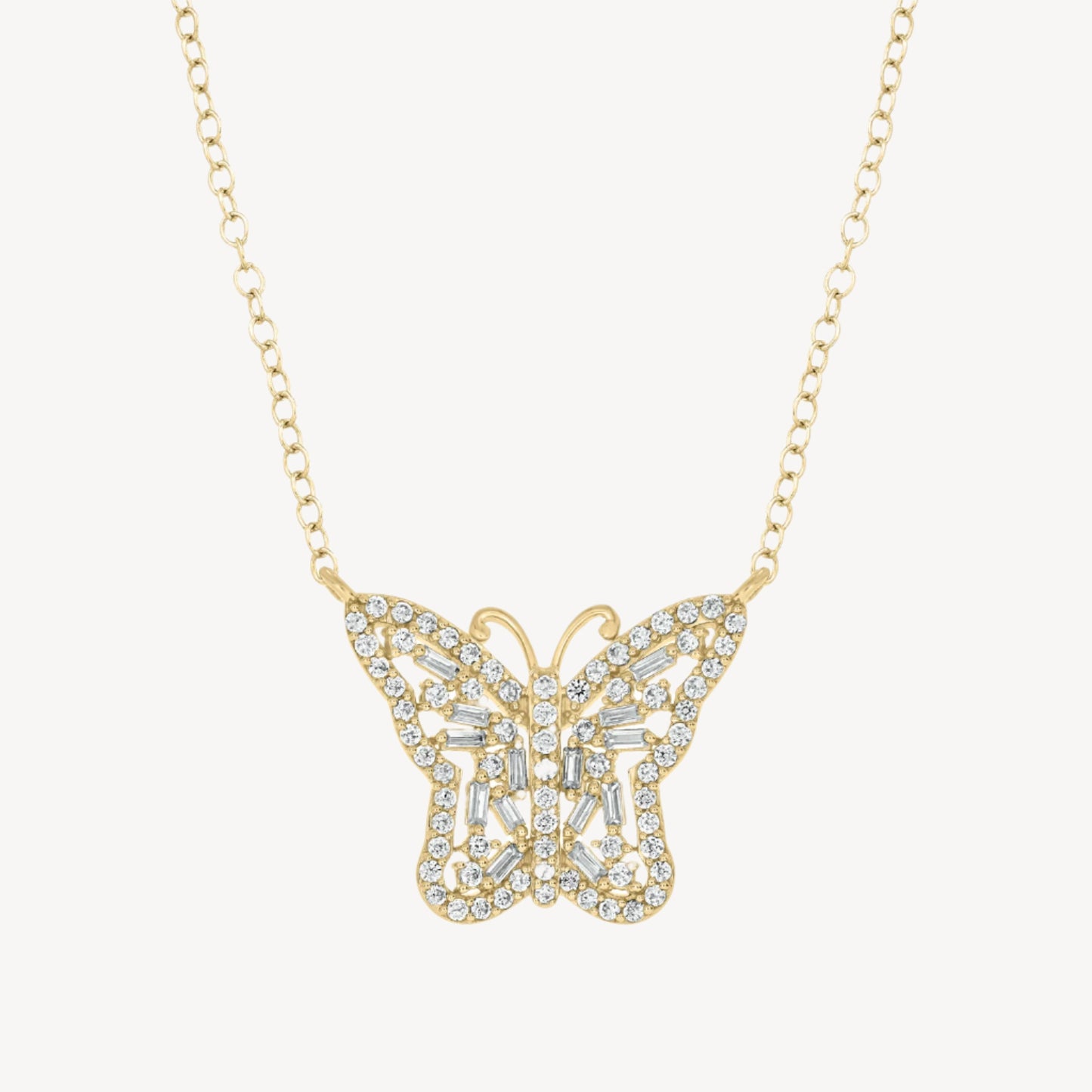 Glass Butterfly Necklace