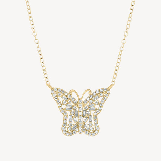 Glass Butterfly Necklace