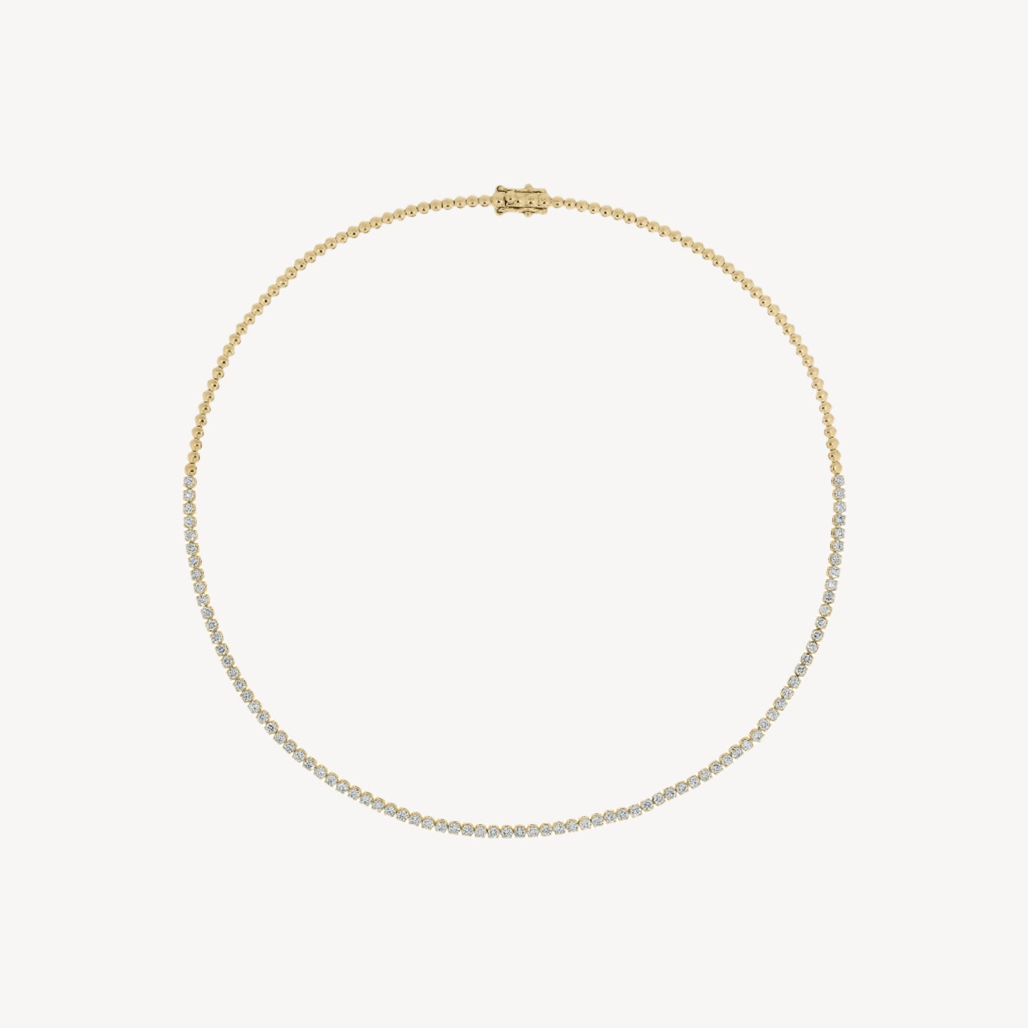 2.95ct Halfway Tennis Necklace