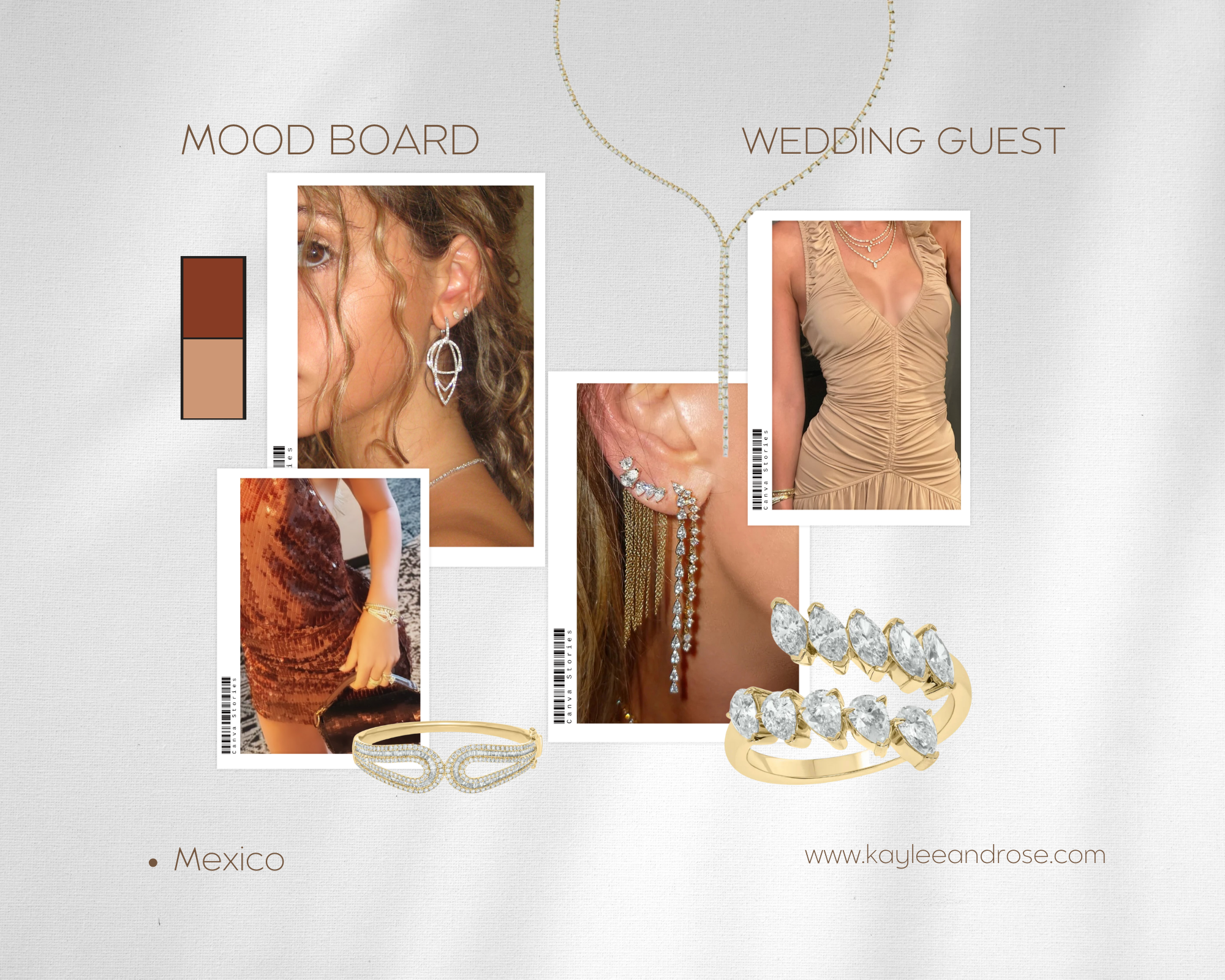 Golden Tones: Mexico Destination Wedding