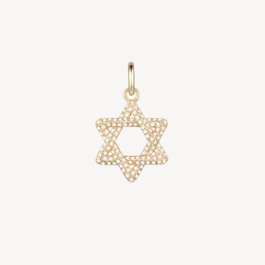 Pave Star of David Pendant - Medium