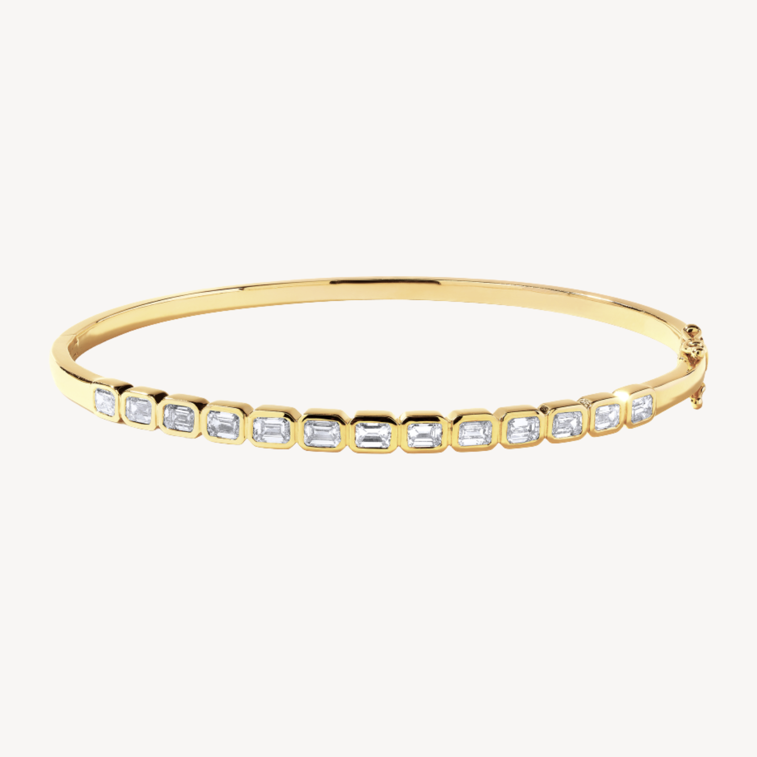 Emerald-Cut Diamond Bangle