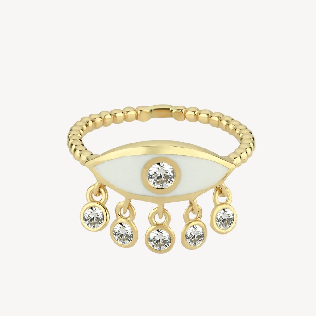 Eye Dangle Pinky Ring