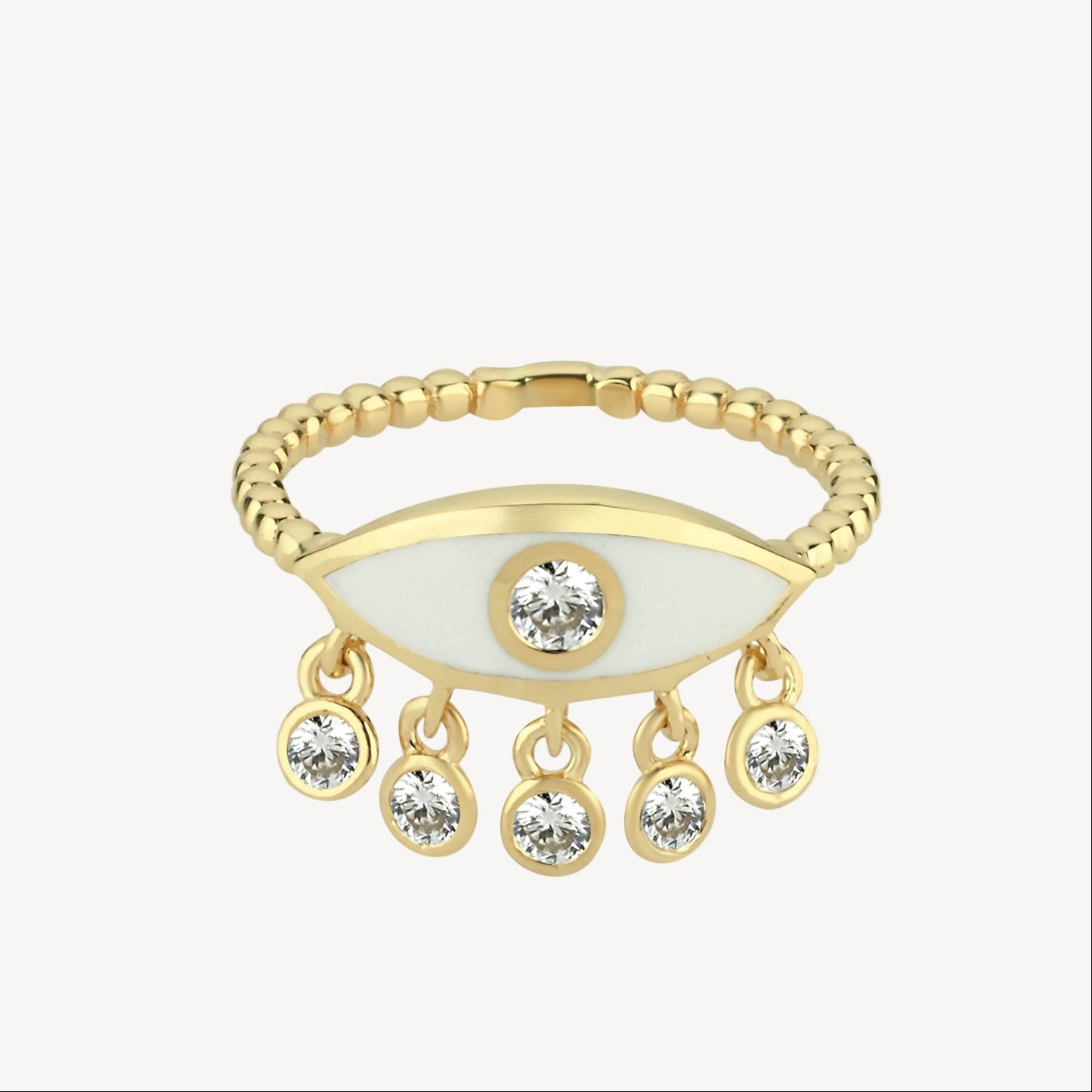 Eye Dangle Pinky Ring