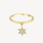 Star of David Dangle Ring