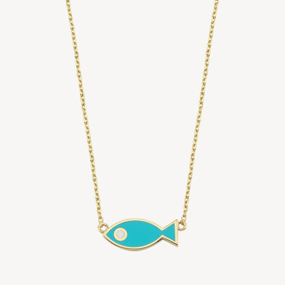 Enamel Fish Necklace