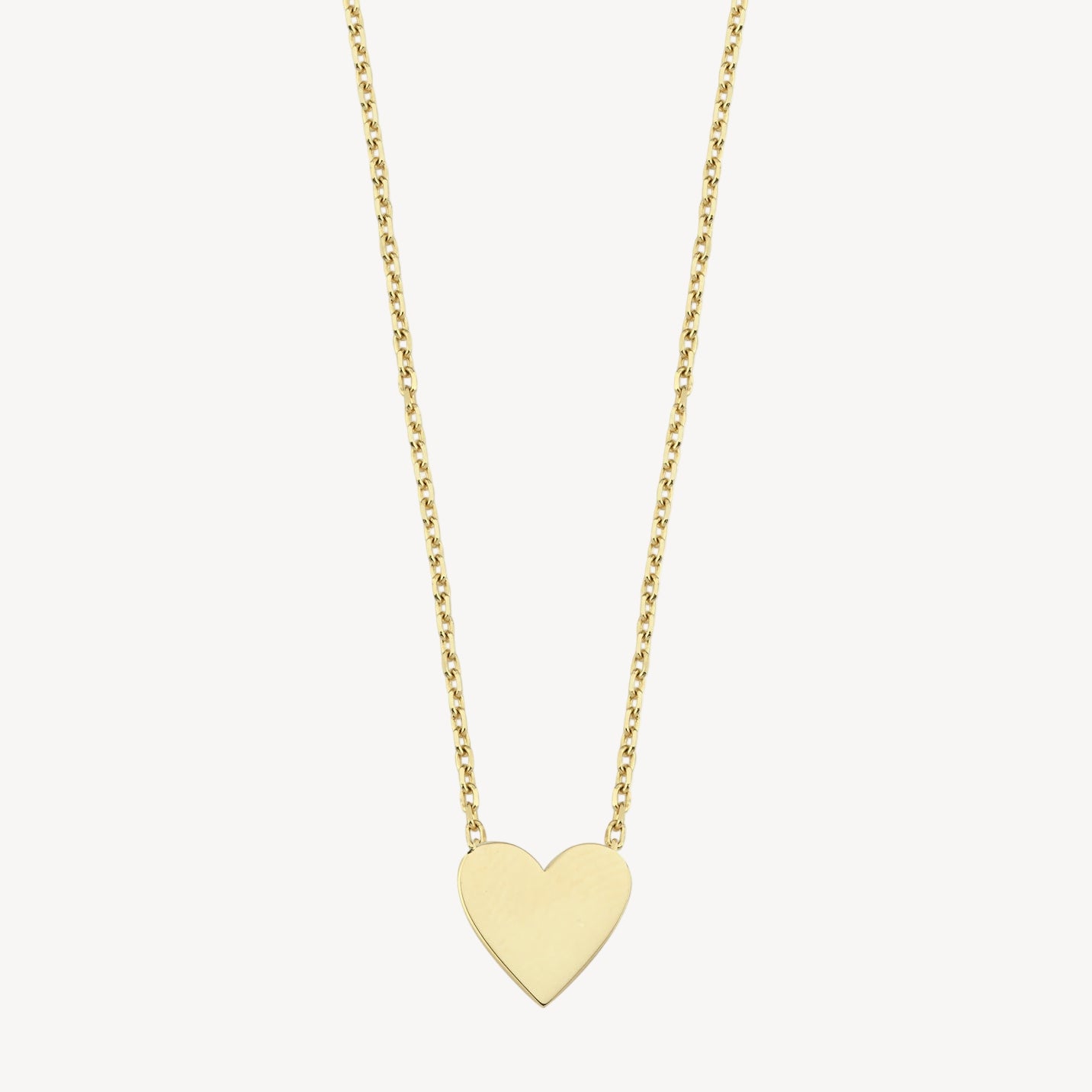 Plain Gold Heart Necklace