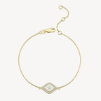 White Enamel Eye Bracelet