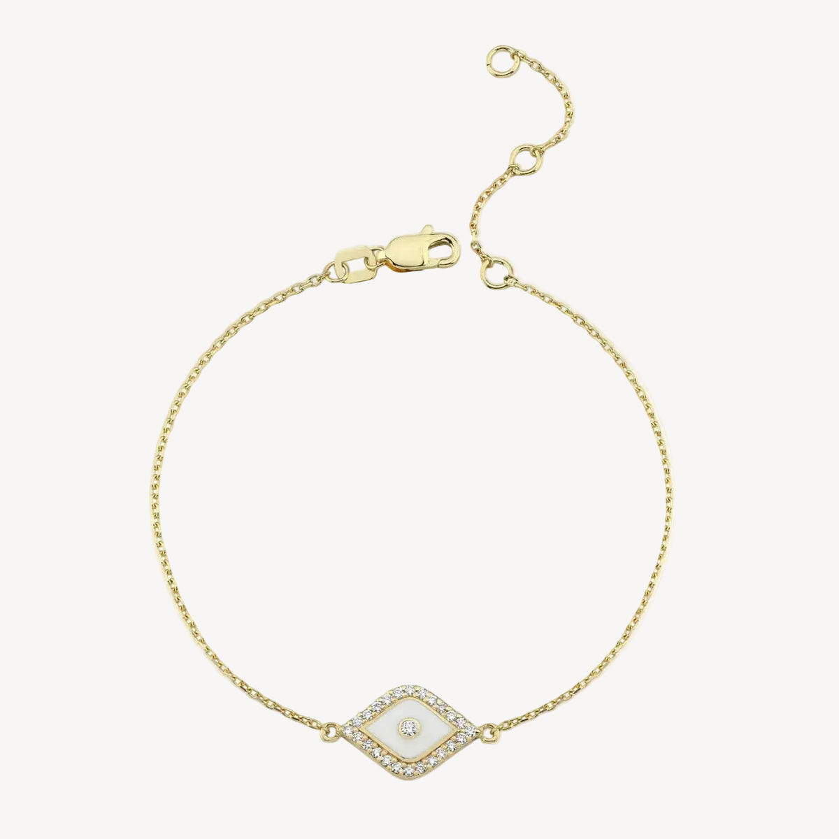 White Enamel Eye Bracelet