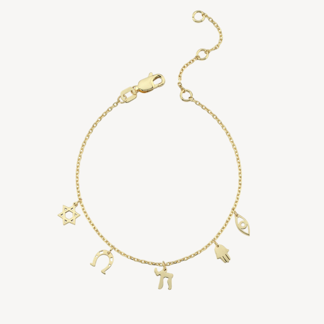 Plain Gold Charm Bracelet
