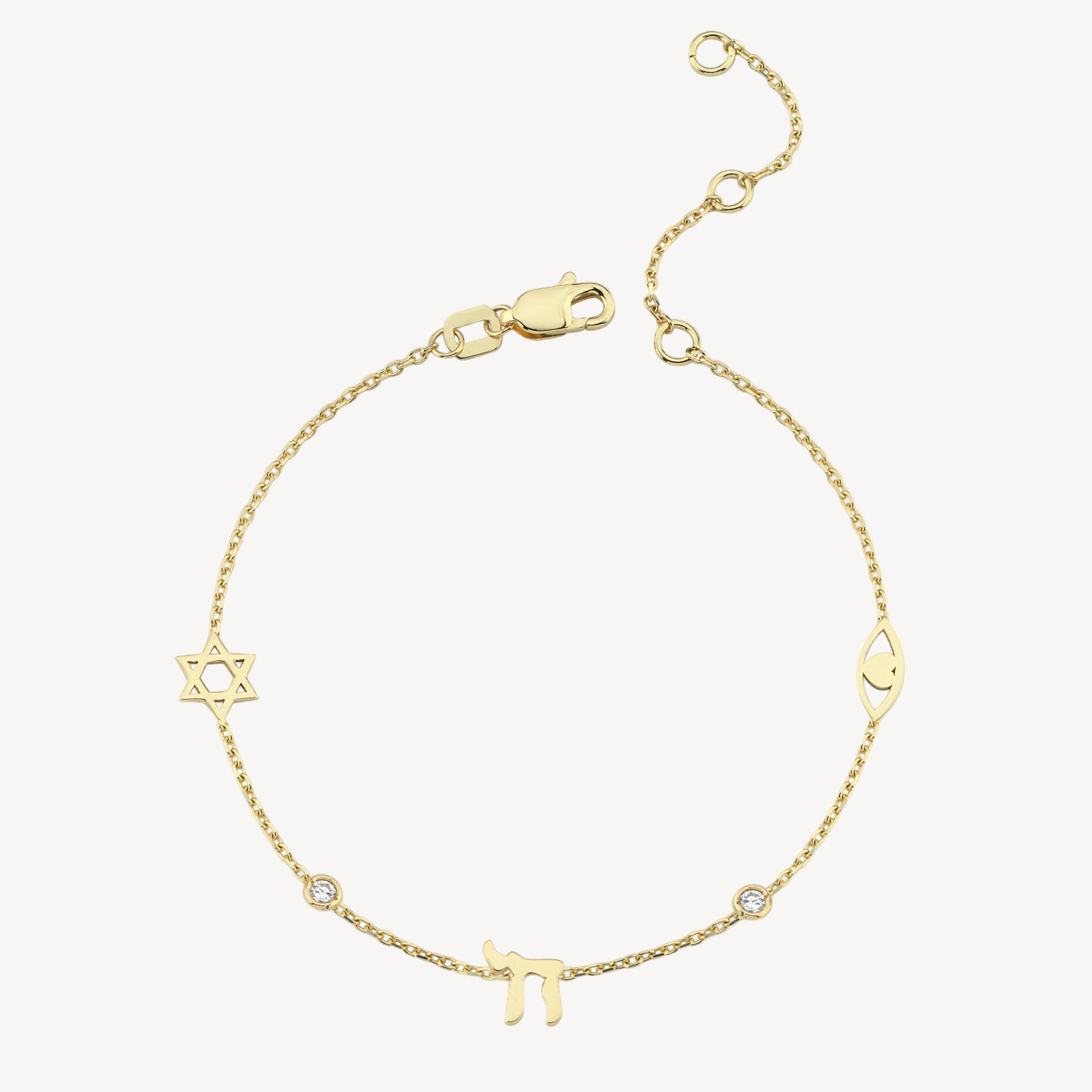 Star, Chai, Eye Bracelet