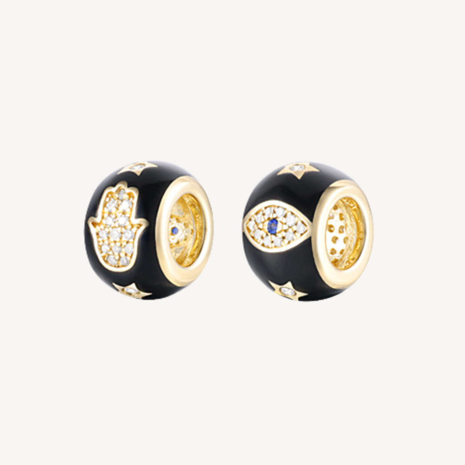 Black Enamel Pendant Spacer