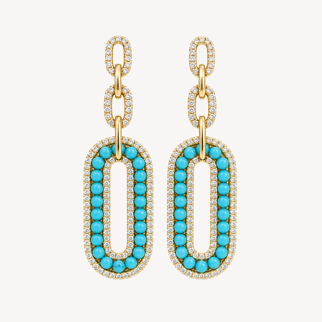 Étoile Turquoise Drop Earrings