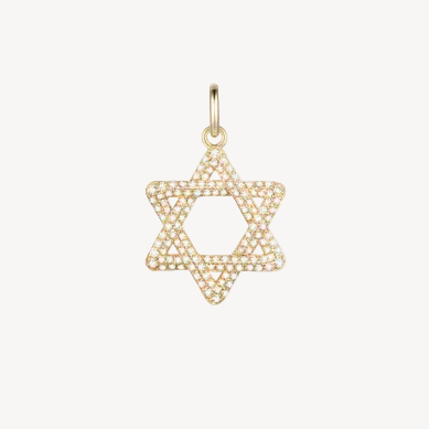 Pave Star of David Pendant - Large