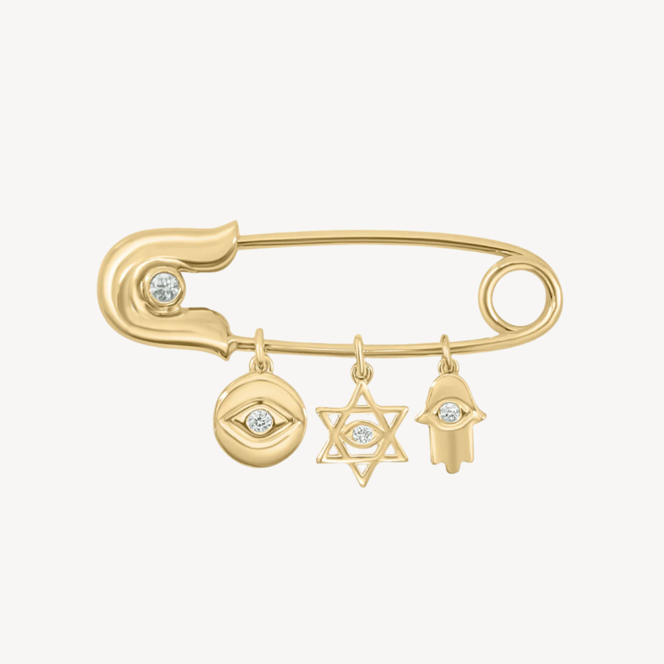 Baby Pin - Eye, Star of David, Hamsa