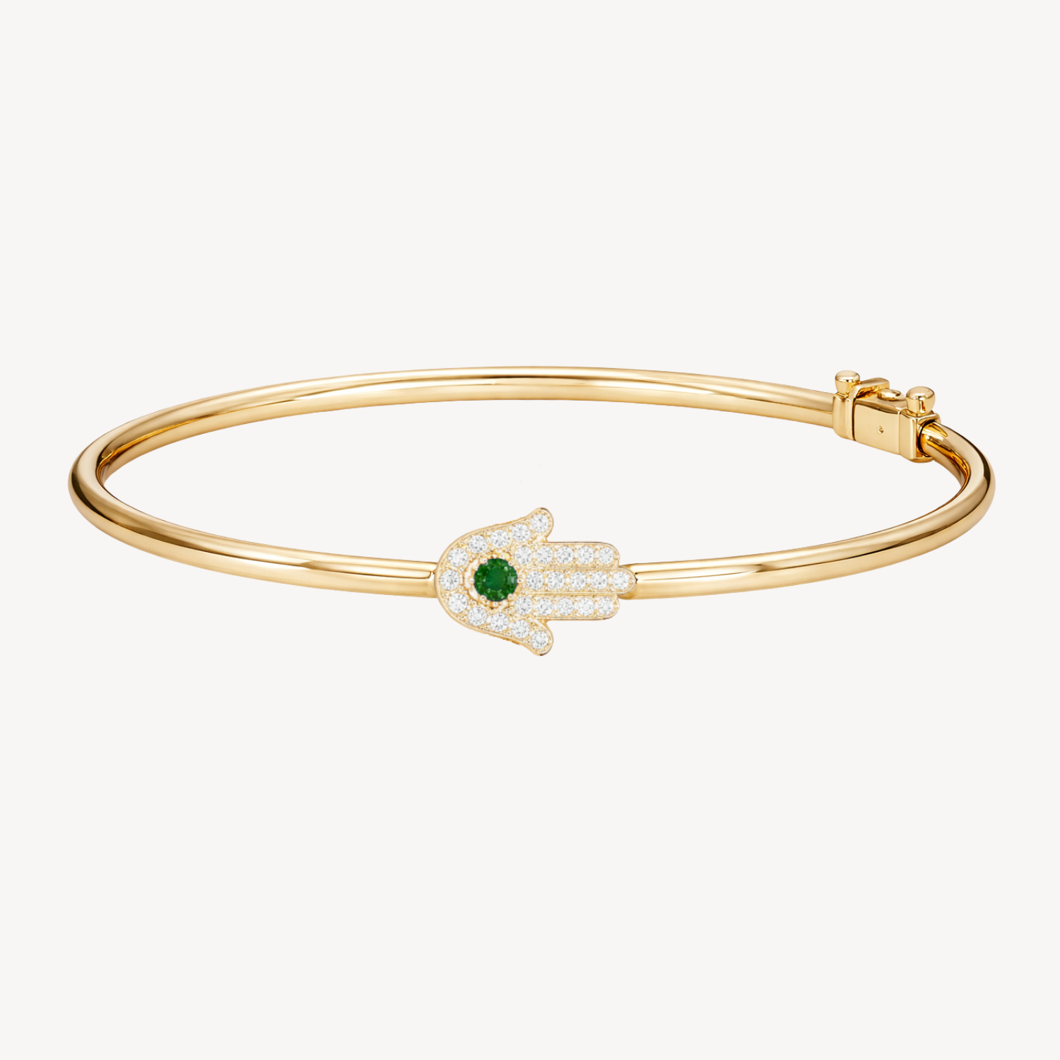 Emerald Hamsa Bangle