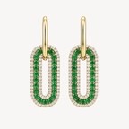 Étoile Emerald Hoop Earrings
