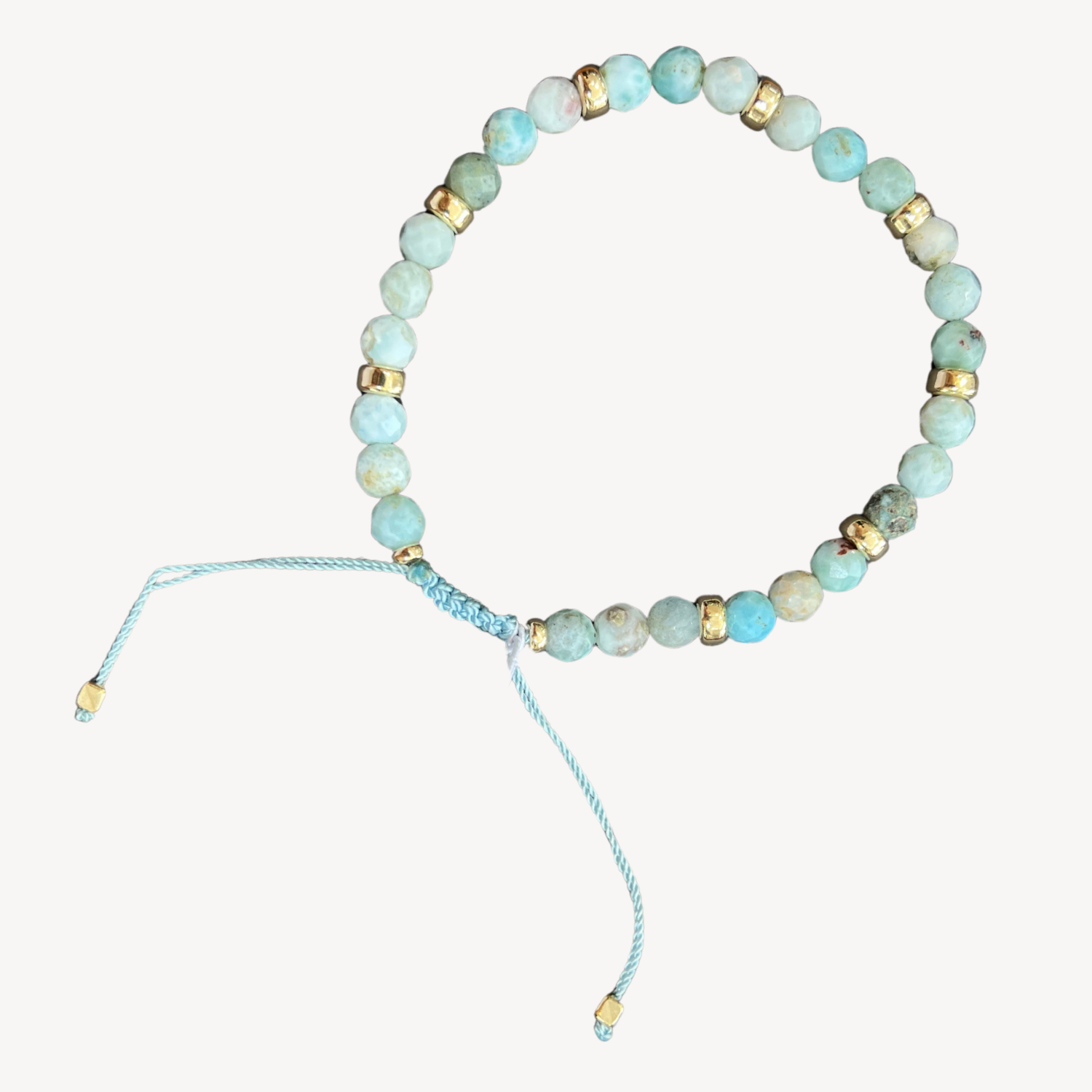 Men's Larimar Beaded Bracelet