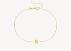 Circle Initial Bracelet - Q