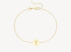 Circle Initial Bracelet - Y