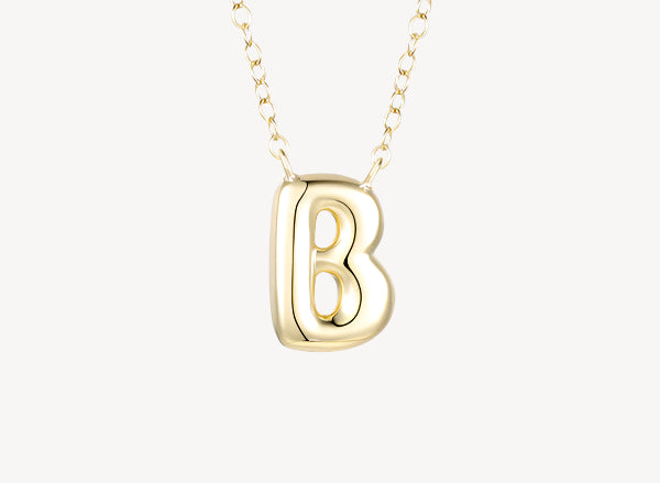 "B" Bubble Letter Necklace