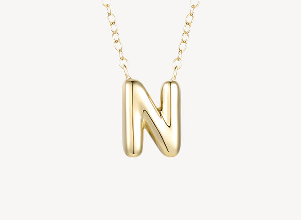 "N" Bubble Letter Necklace