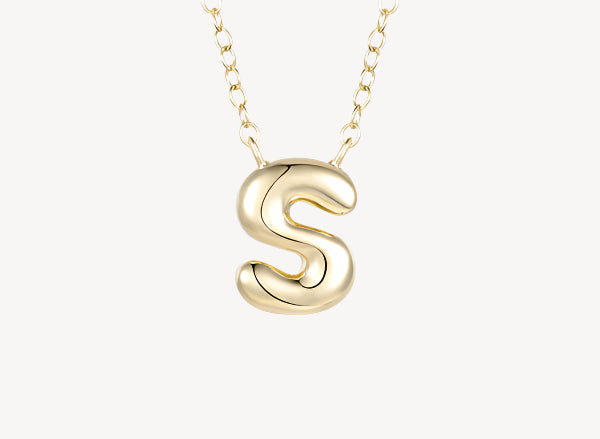 "S" Bubble Letter Necklace