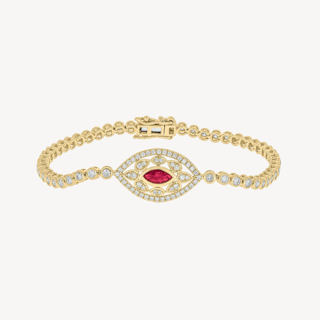 Ruby Velma Tennis Bracelet