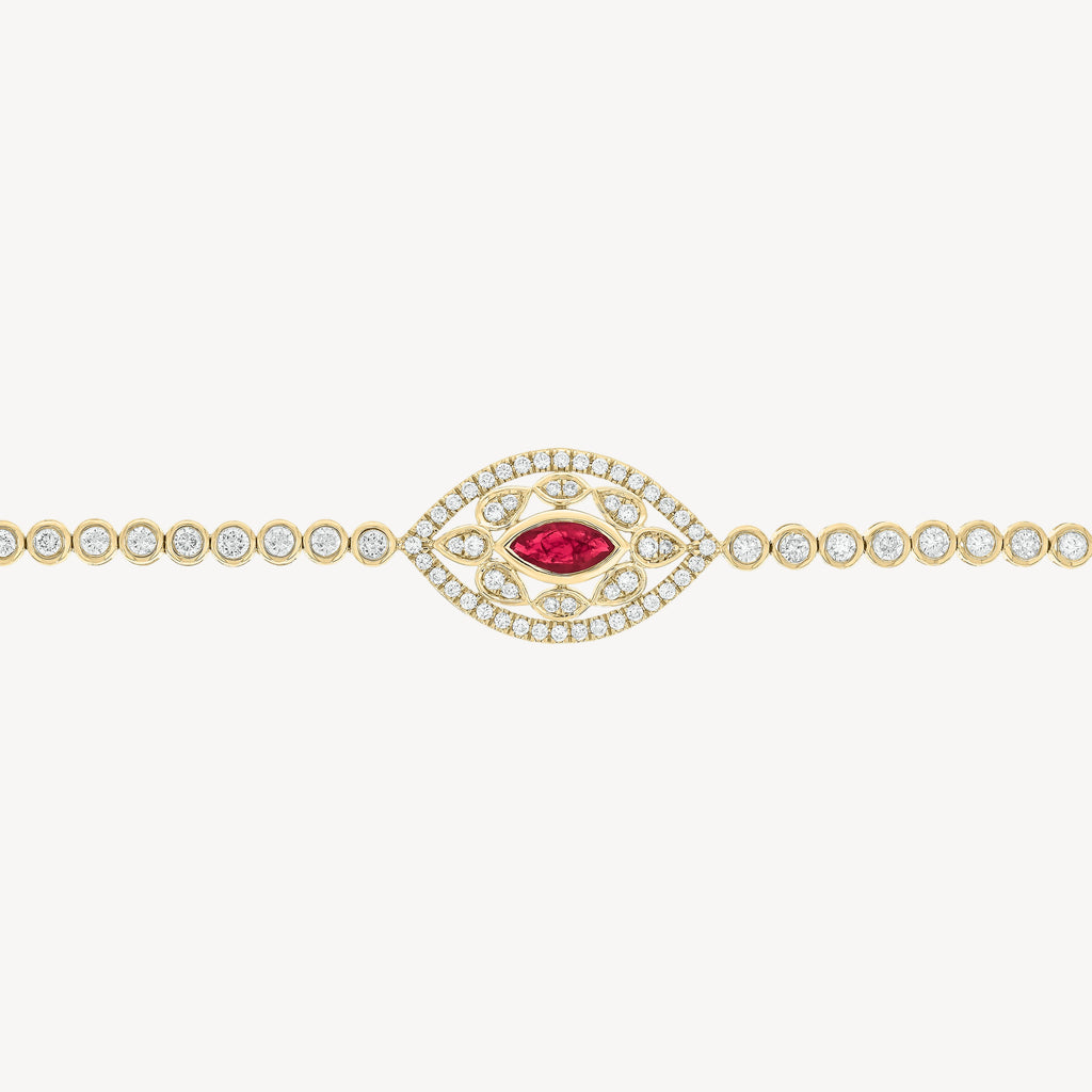 Ruby Velma Tennis Bracelet