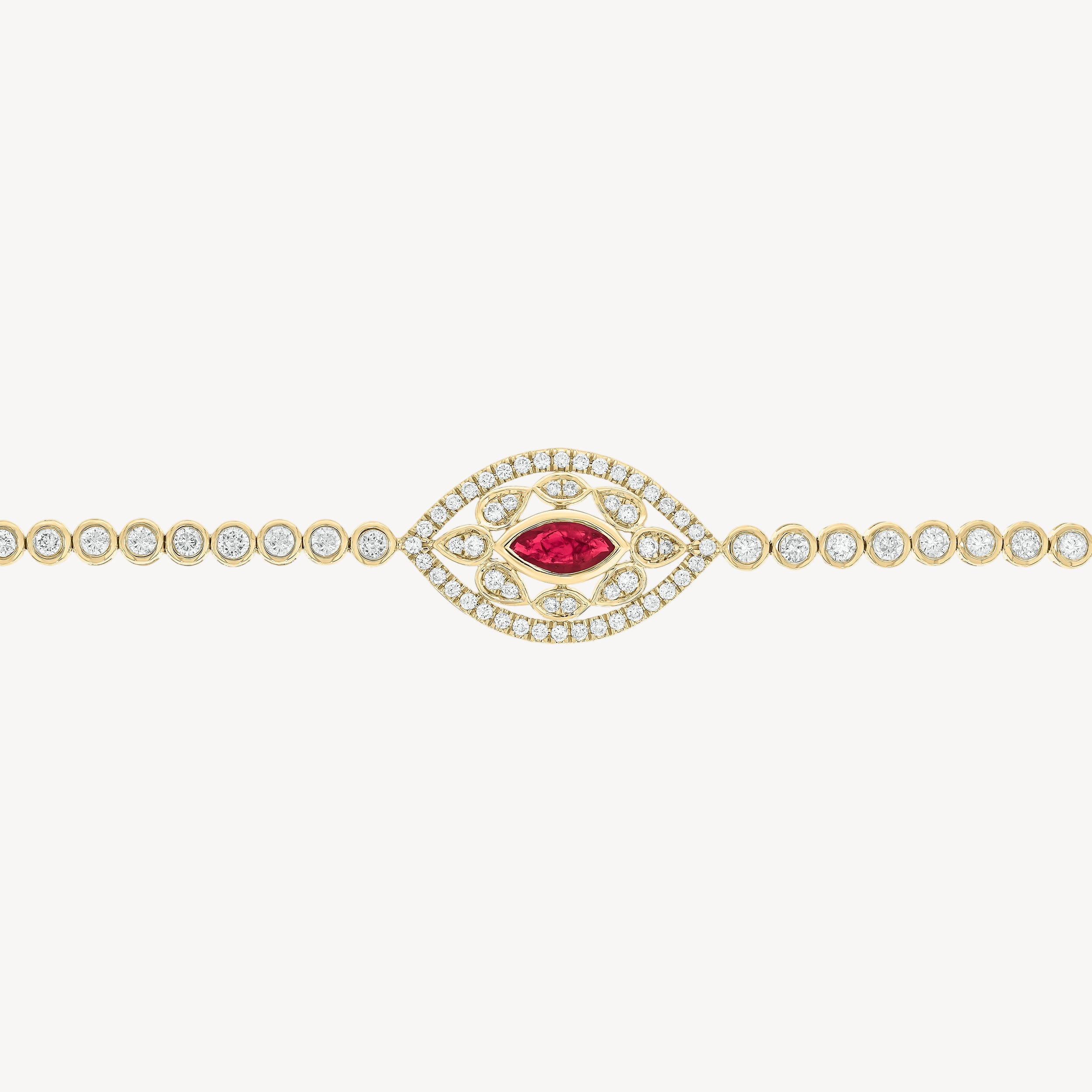 Ruby Velma Tennis Bracelet