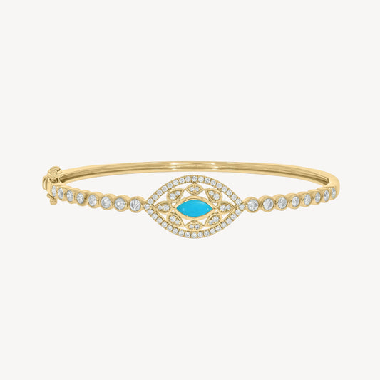 Turquoise Diamond Velma Bangle