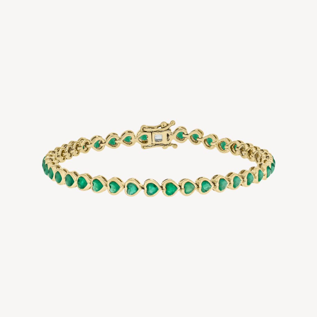 Emerald Hearts Bracelet