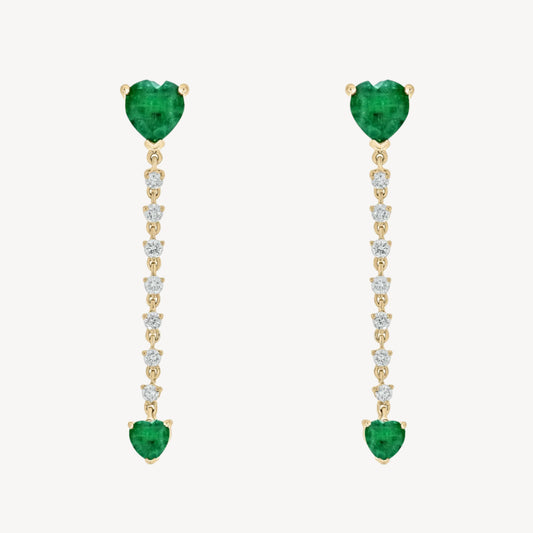 Two Hearts Earrings