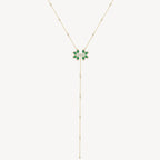 Emerald Flower Lariat