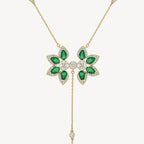 Emerald Flower Lariat