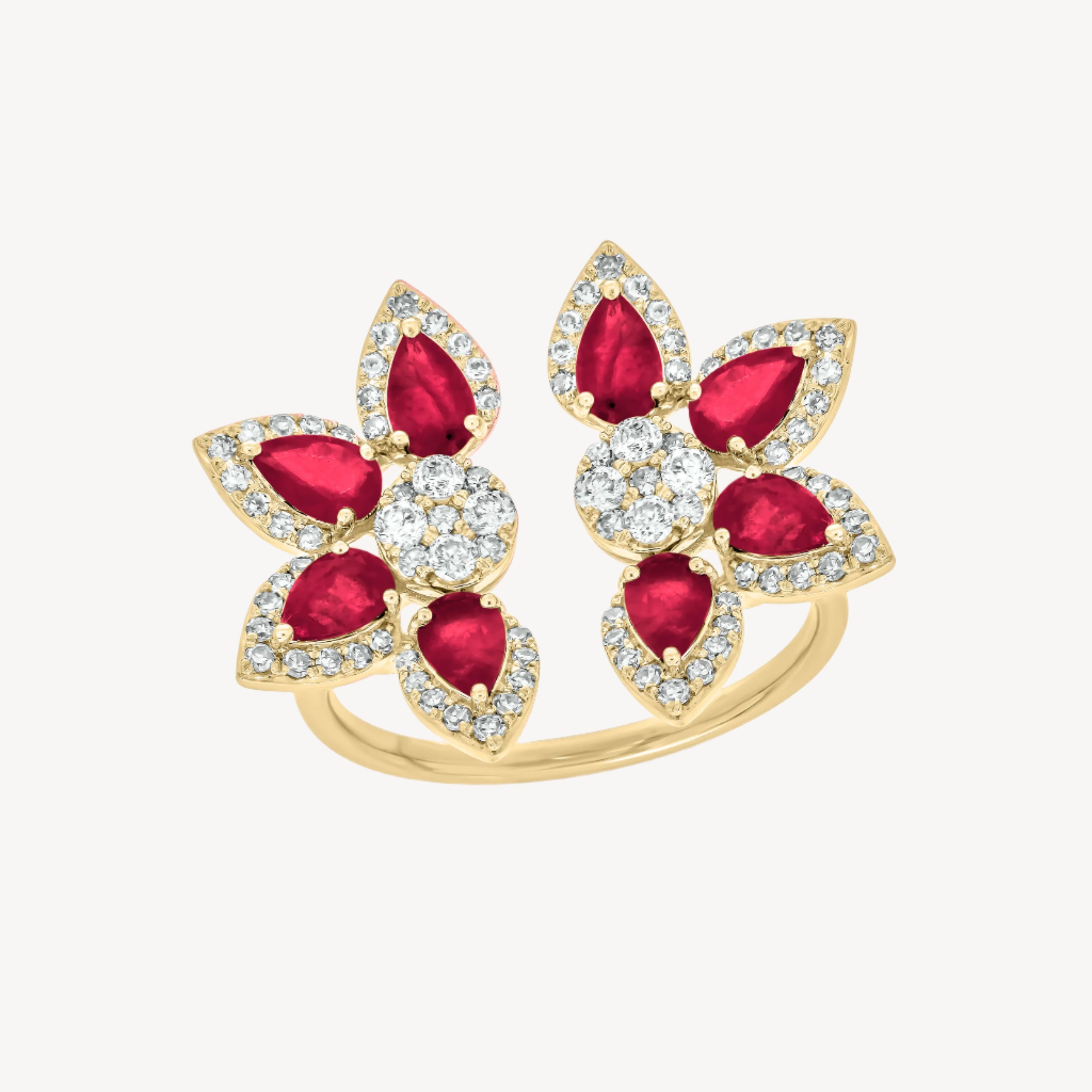 Ruby Flower Ring